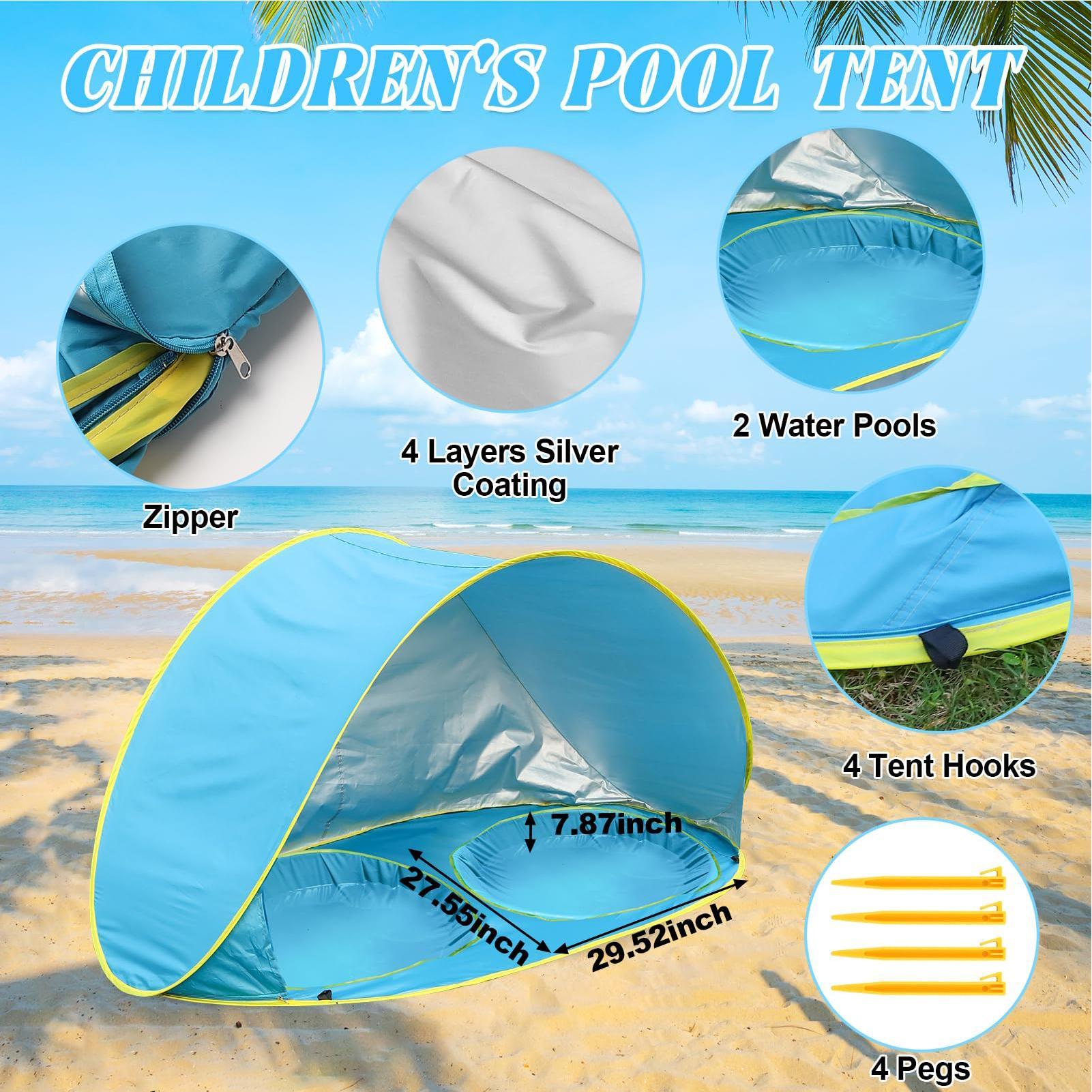 Kid Beach Tent With Pool UV Pr - Outdoor Adventure Tent ulasan dan harga
