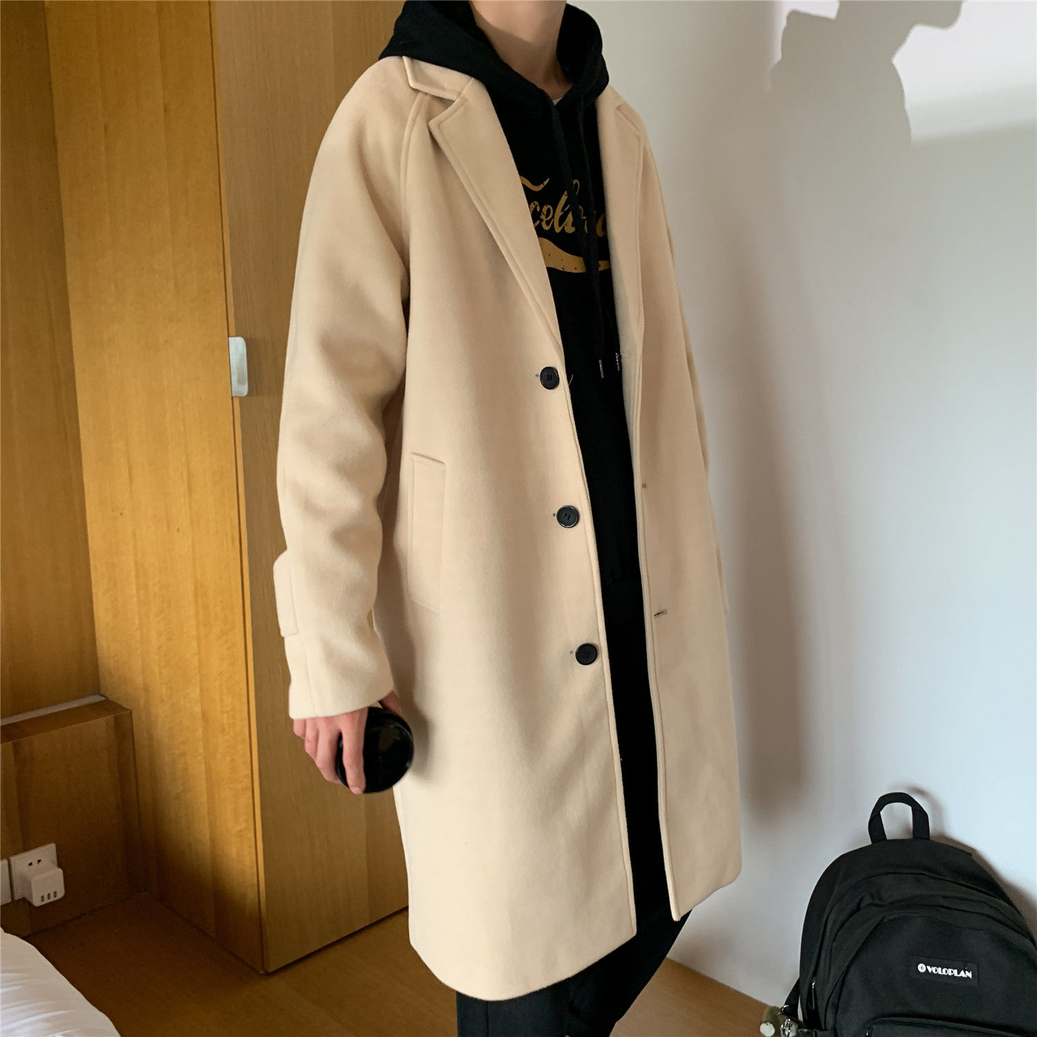 Wool Blend Coat Grey Mans Clim - Outdoor Adventure Hobbies ulasan dan harga