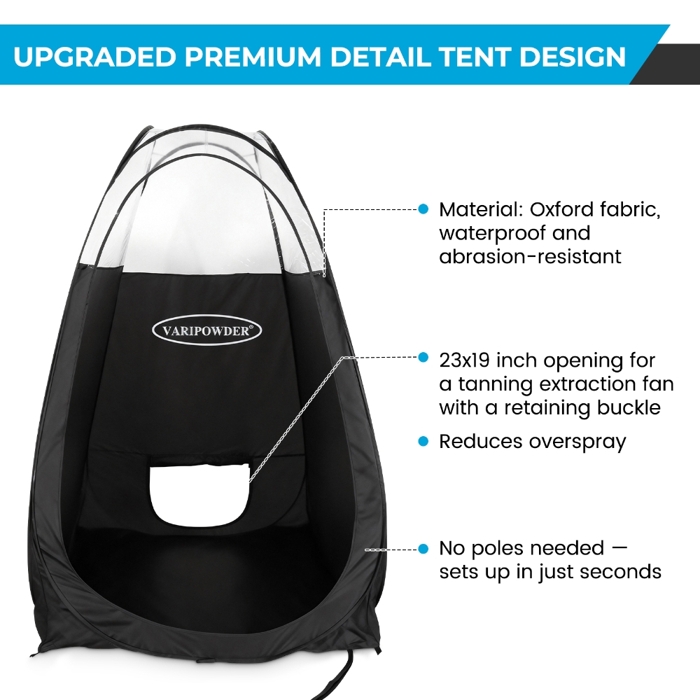 Black Spray Tanning Tent Porta - Outdoor Adventure Tent ulasan dan harga