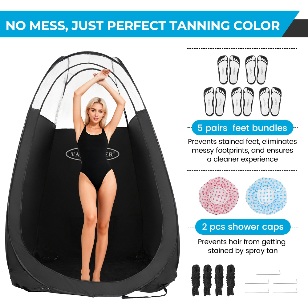 Black Spray Tanning Tent Porta - Outdoor Adventure Tent ulasan dan harga