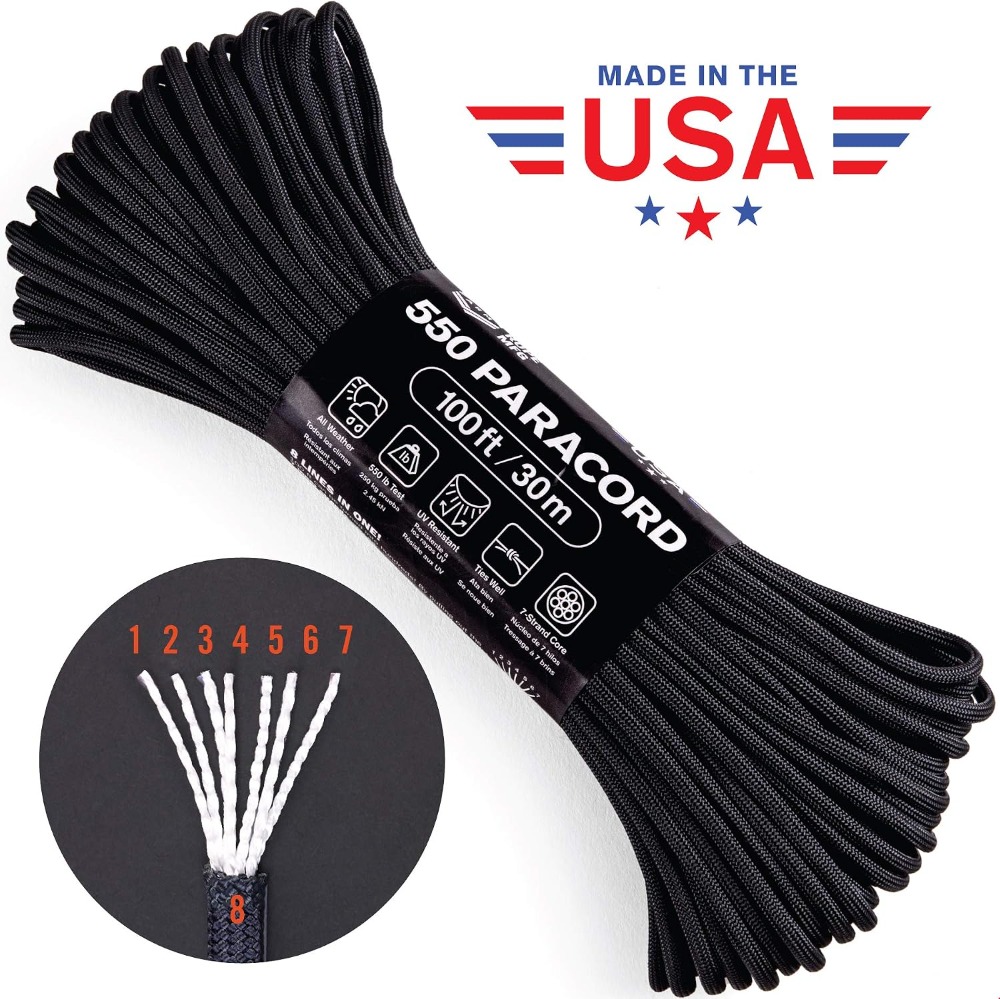 550 Paracord 100 Feet 7-Strand - Paracord 550 Feet ulasan dan harga