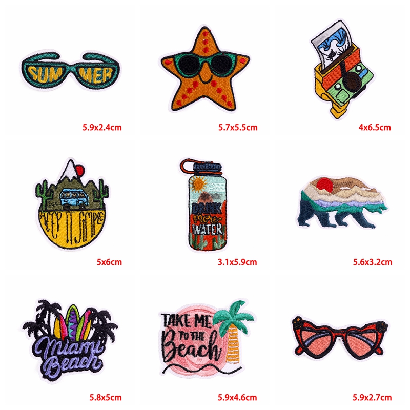 10PCS Iron On Patches Outdoor  - Outdoor Adventure And Travel Show ulasan dan harga