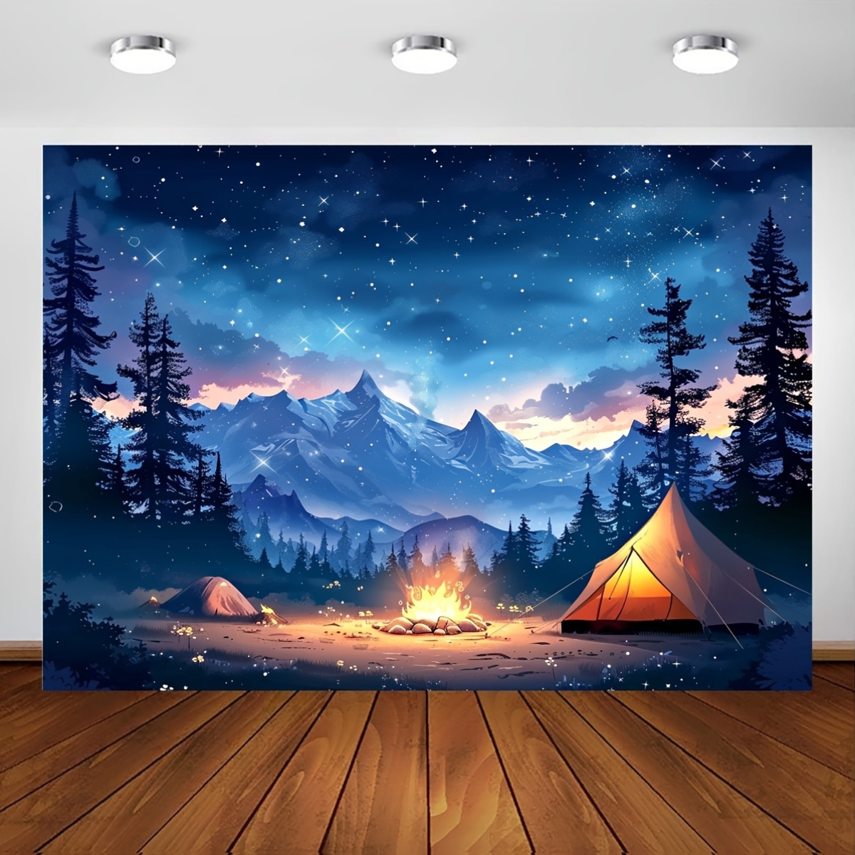 2D Flat, Starry Night Camping  - Outdoor Adventure Tent ulasan dan harga